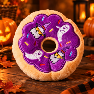 Halloween Donut Squeaky Toy — Pumpkin or Ghost