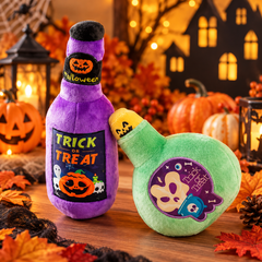 Trick or Treat Bottle Squeaky Toy