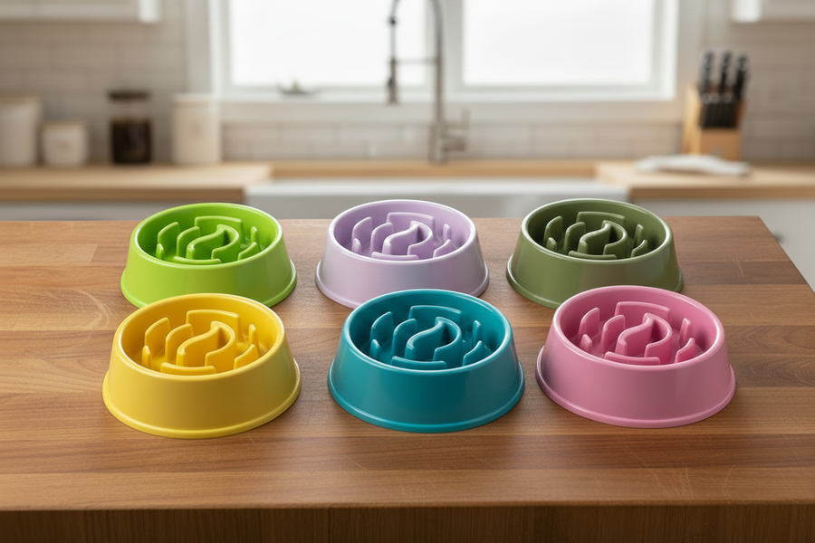 Slow feeder bowl