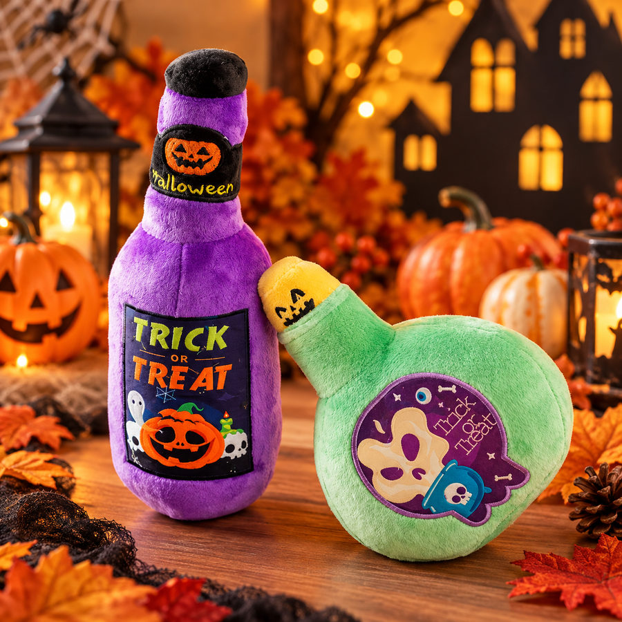 Trick or Treat Bottle Squeaky Toy