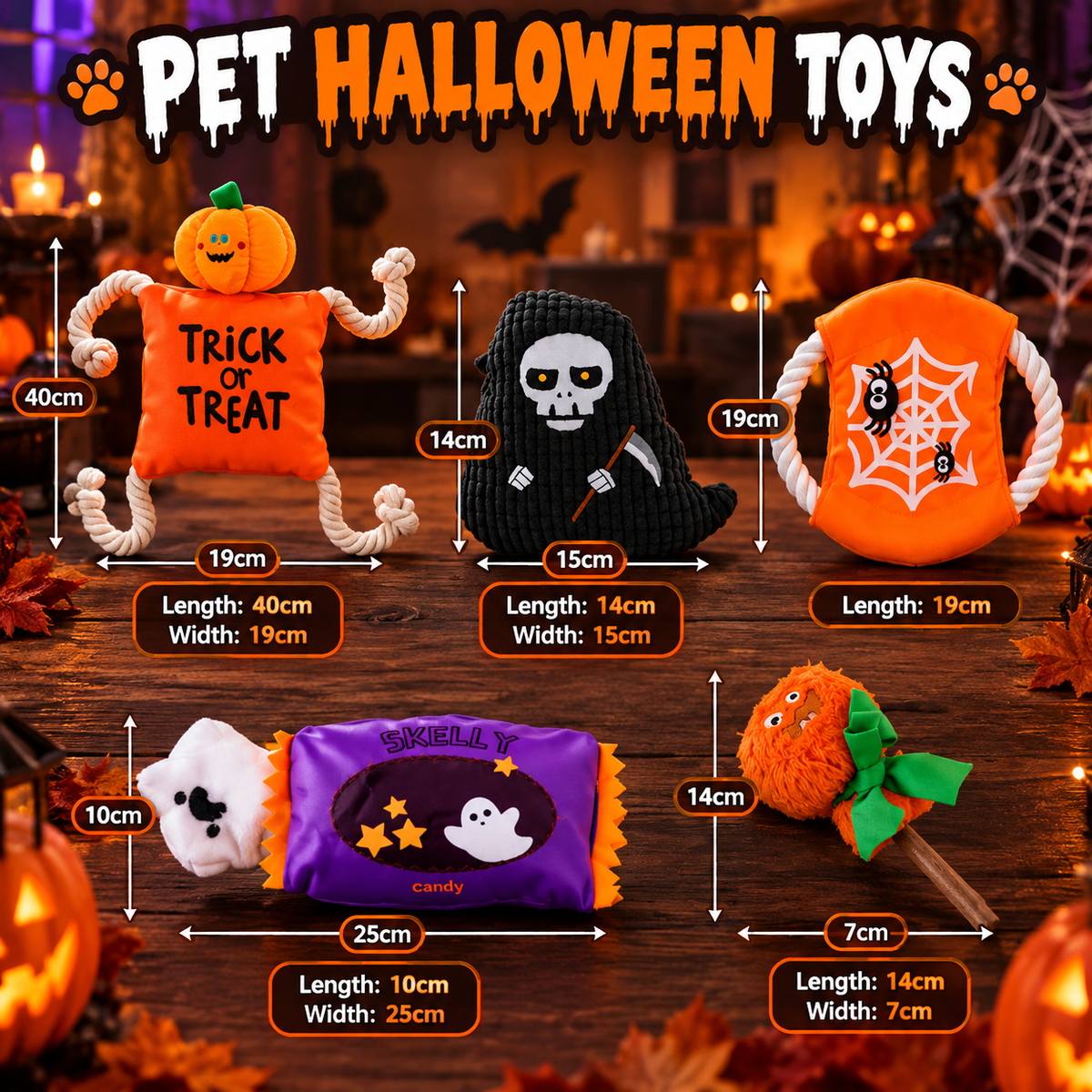 Halloween Crinkle Plush Toy — Pick Your Shape