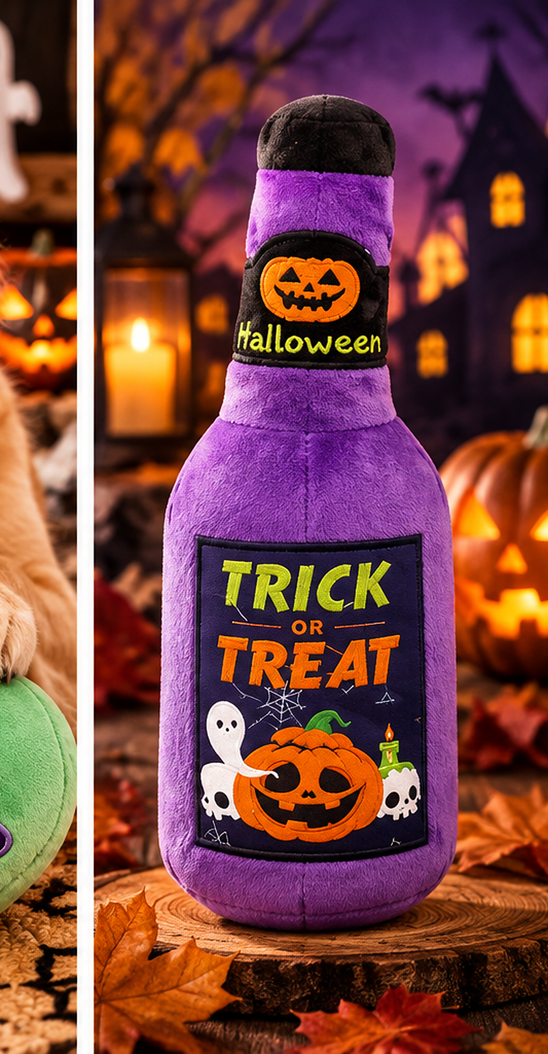 Trick or Treat Bottle Squeaky Toy